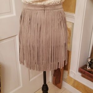 BB Dakota Skirts - BB Dakota Faux Suede Fringe Skirt BB Dakota Skirts - BB Dakota Faux Suede Fringe Skirt
